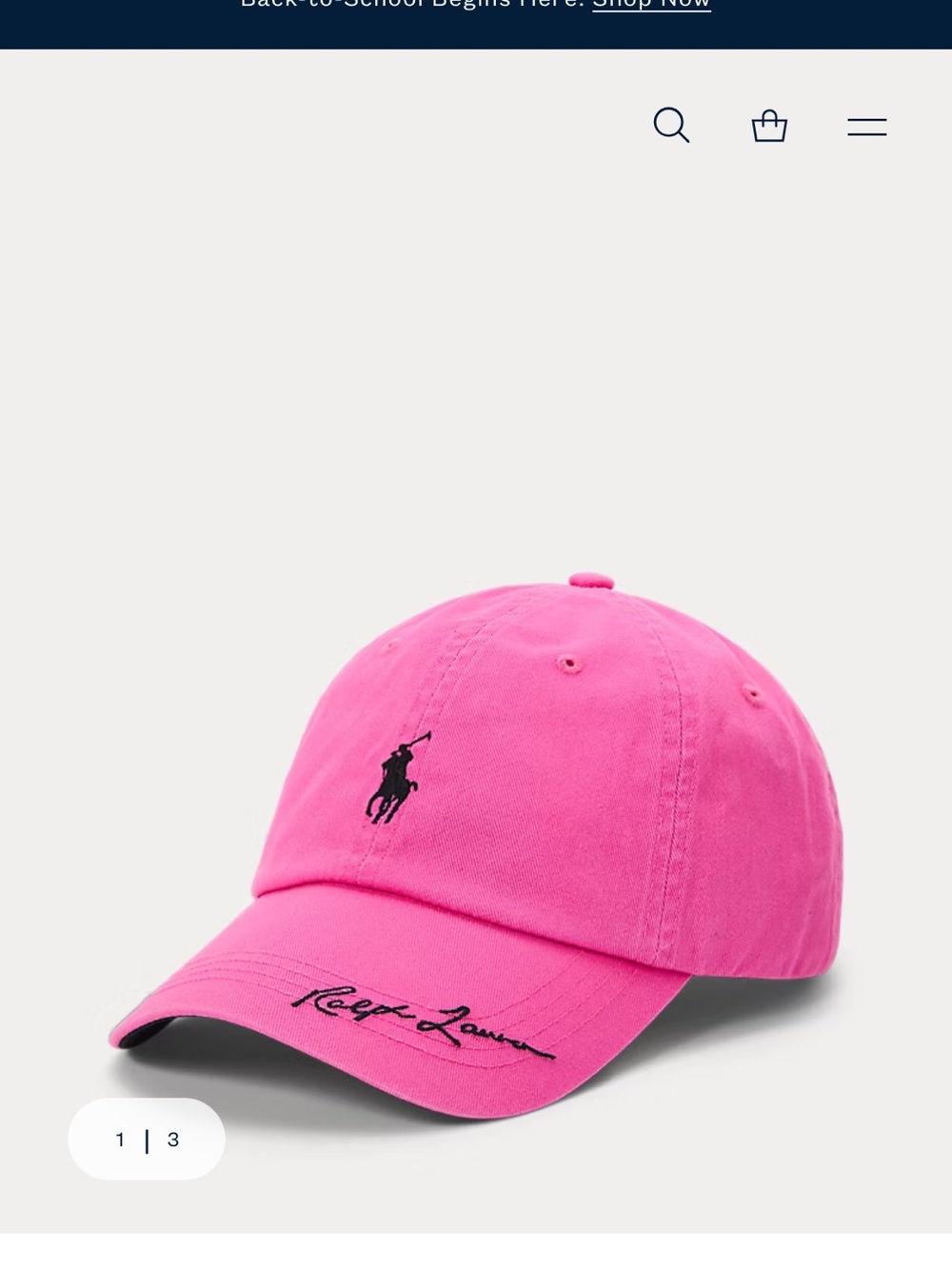 Polo Ralph Lauren pink pony Baseball Cap